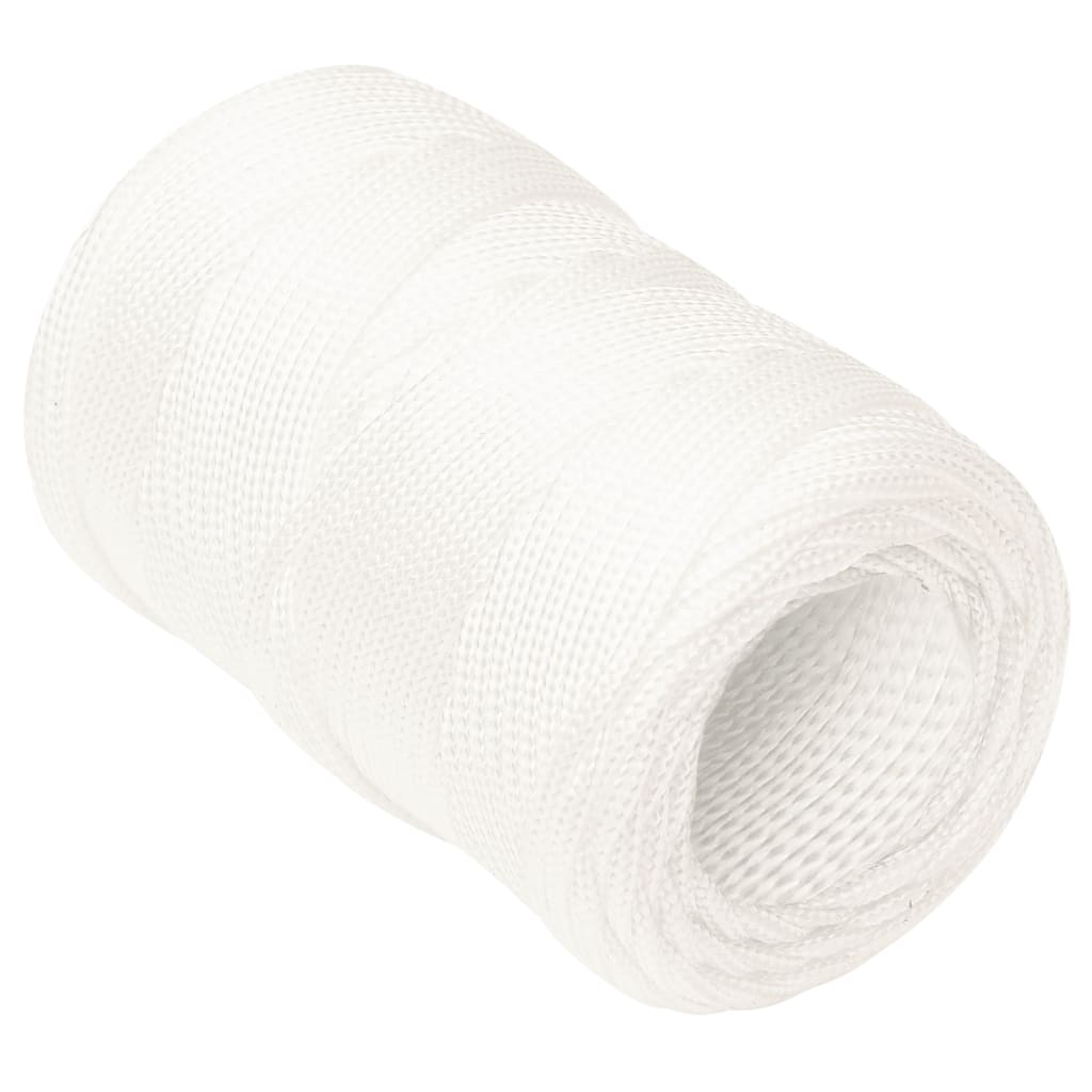 Corde de bateau Vidaxl 2 mm 25 m en polypropylène plein blanc