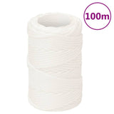 Vidaxl corde de bateau 2 mm 100 m polypropylène solide blanc