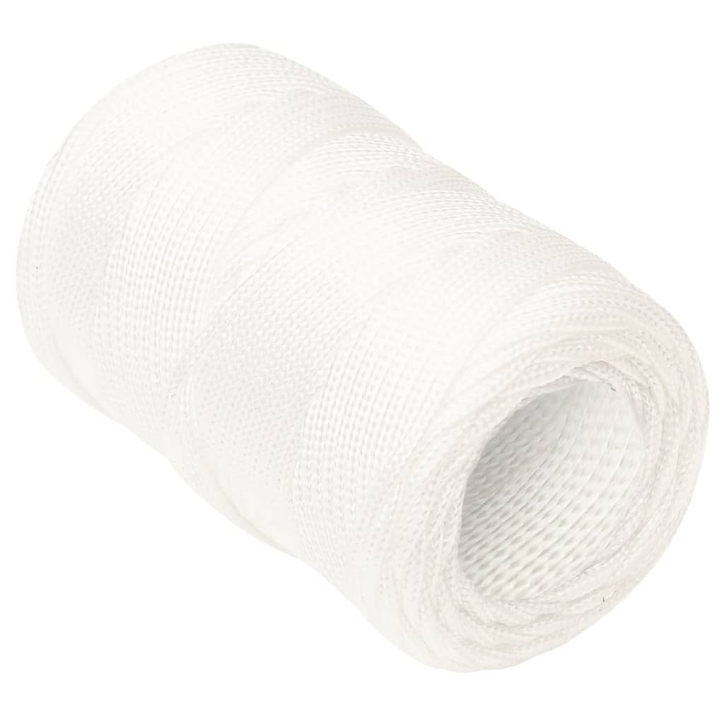 Vidaxl corde de bateau 2 mm 100 m polypropylène solide blanc