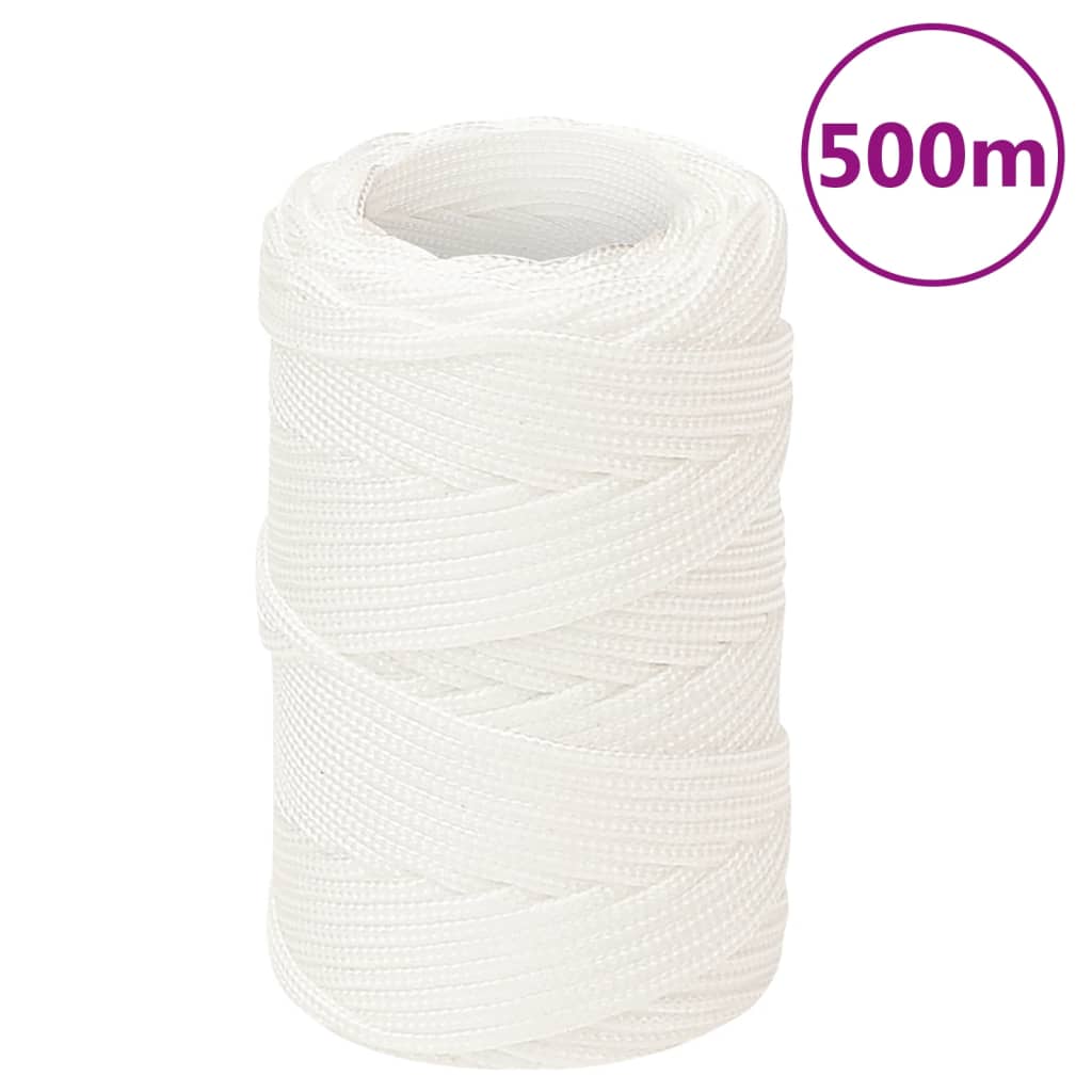 Vidaxl Boat Rope 2 mm 500 m polypropylen fuld hvid