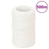 Vidaxl Boat Rope 2 mm 500 m polipropylen pełna biała biała