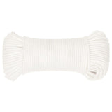 Corde de bateau Vidaxl 3 mm 50 m polypropylène plein blanc