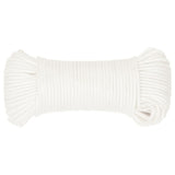 Vidaxl corde de bateau 4 mm 25 m polypropylène solide blanc