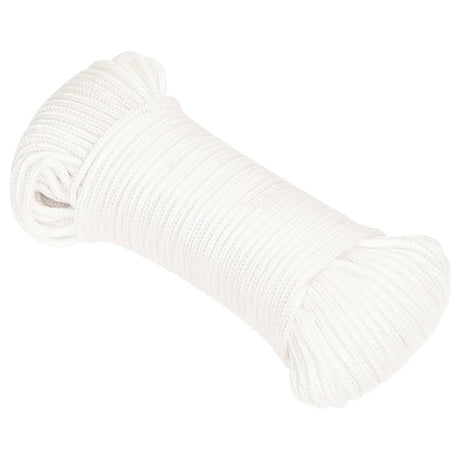 Vidaxl corde de bateau 4 mm 500 m polypropylène solide blanc