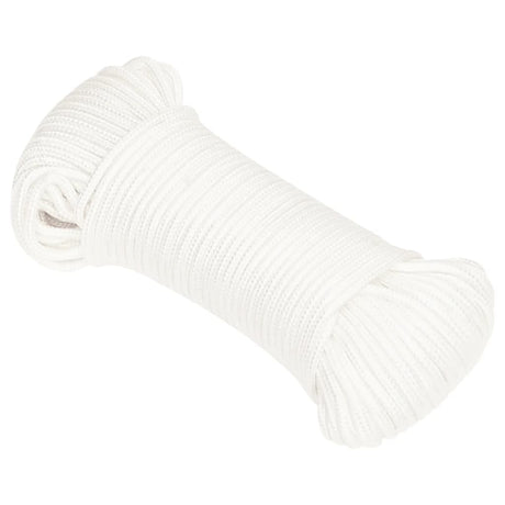 Vidaxl corde de bateau 5 mm 100 m polypropylène solide blanc