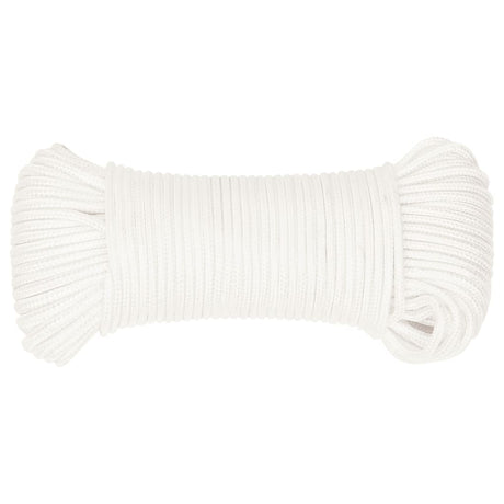 Vidaxl corde de bateau 5 mm 100 m polypropylène solide blanc