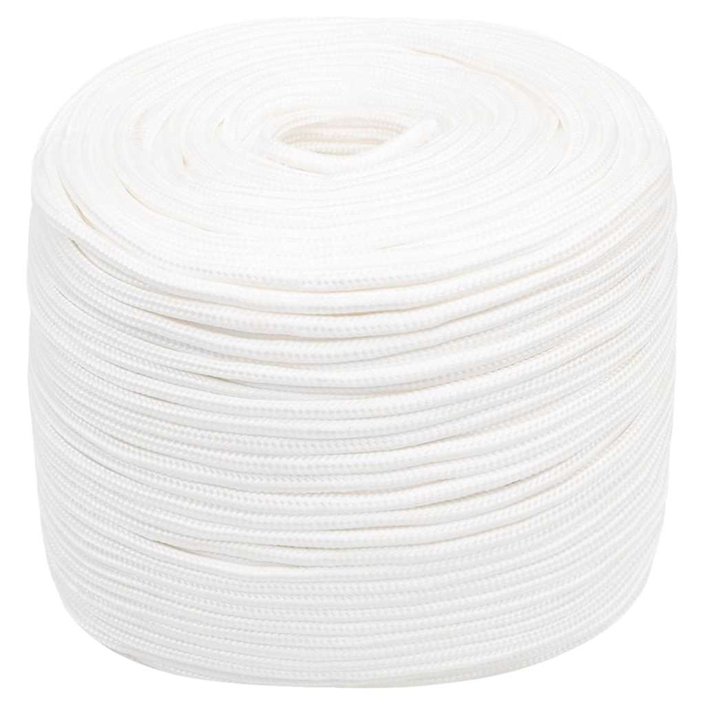 Vidaxl corde de bateau 6 mm 100 m polypropylène solide blanc