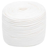 Vidaxl corde de bateau 6 mm 100 m polypropylène solide blanc