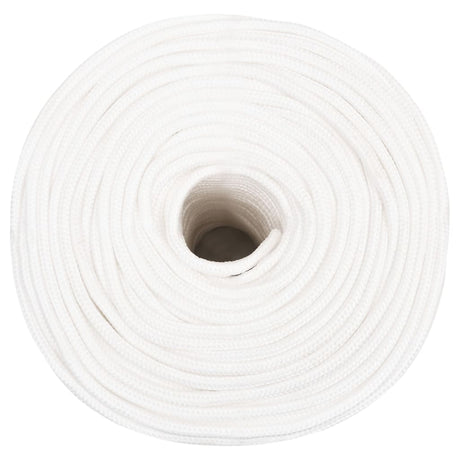 Vidaxl corde de bateau 6 mm 100 m polypropylène solide blanc