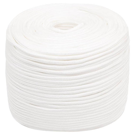 Corde de bateau vidaxl 8 mm 100 m polypropylène plein blanc