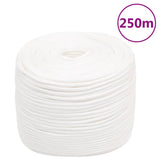 Vidaxxl corde de bateau 10 mm 250 m polypropylène solide blanc