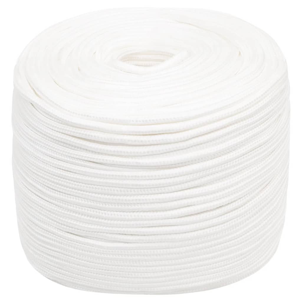 Vidaxxl corde de bateau 10 mm 250 m polypropylène solide blanc