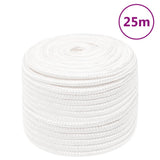 Vidaxl corde de bateau 12 mm 25 m polypropylène solide blanc