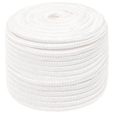 Vidaxl corde de bateau 12 mm 100 m polypropylène solide blanc