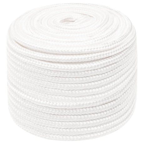 Vidaxl corde de bateau 12 mm 100 m polypropylène solide blanc