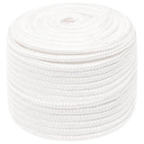 Corde de bateau vidaxl 14 mm 50 m polypropylène plein blanc