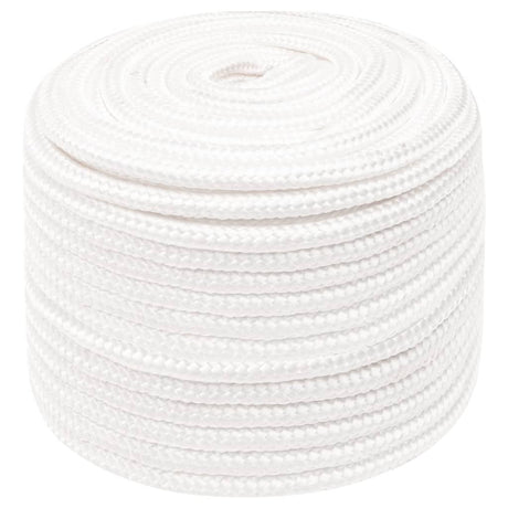 Vidaxl corde de bateau 14 mm 100 m polypropylène solide blanc