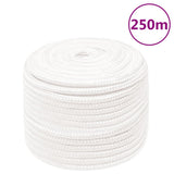 Vidaxl Boat Rope 14 mm 250 m polypropylen full hvit