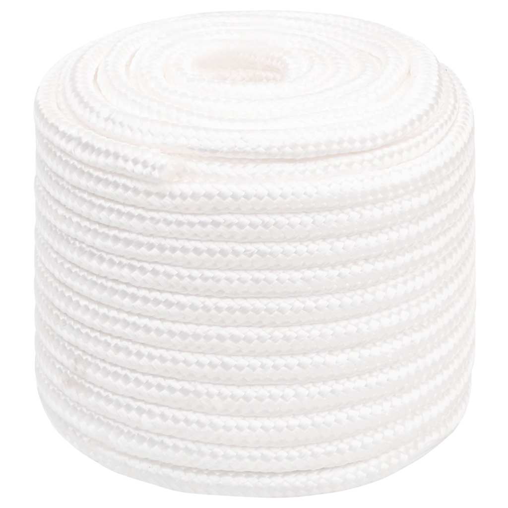 Vidaxl corde de bateau 16 mm 25 m polypropylène solide blanc