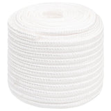 Vidaxl corde de bateau 16 mm 50 m polypropylène solide blanc
