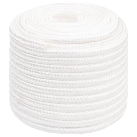 Vidaxl corde de bateau 16 mm 50 m polypropylène solide blanc