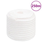 Corde de bateau vidaxl 16 mm 250 m en polypropylène plein blanc