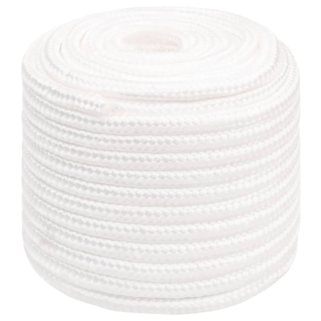 Vidaxl corde de bateau 18 mm 50 m polypropylène solide blanc