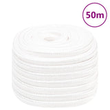 Vidaxl corde de bateau 20 mm 50 m polypropylène solide blanc
