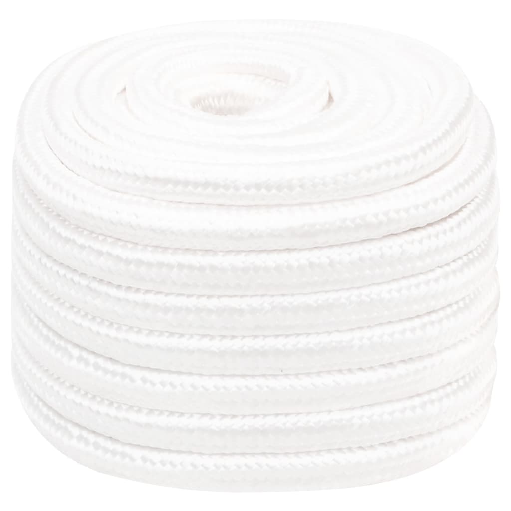 Vidaxl corde de bateau 20 mm 50 m polypropylène solide blanc