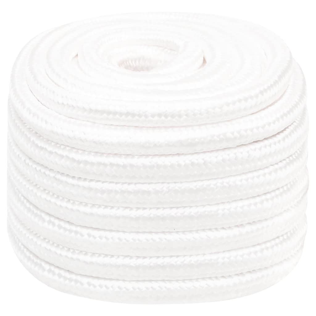 Vidaxl corde de bateau 20 mm 50 m polypropylène solide blanc
