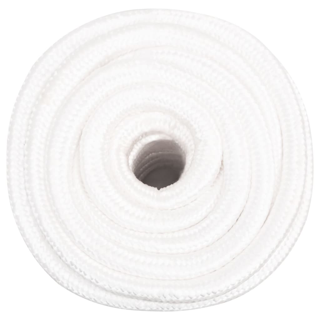 Vidaxl corde de bateau 20 mm 50 m polypropylène solide blanc