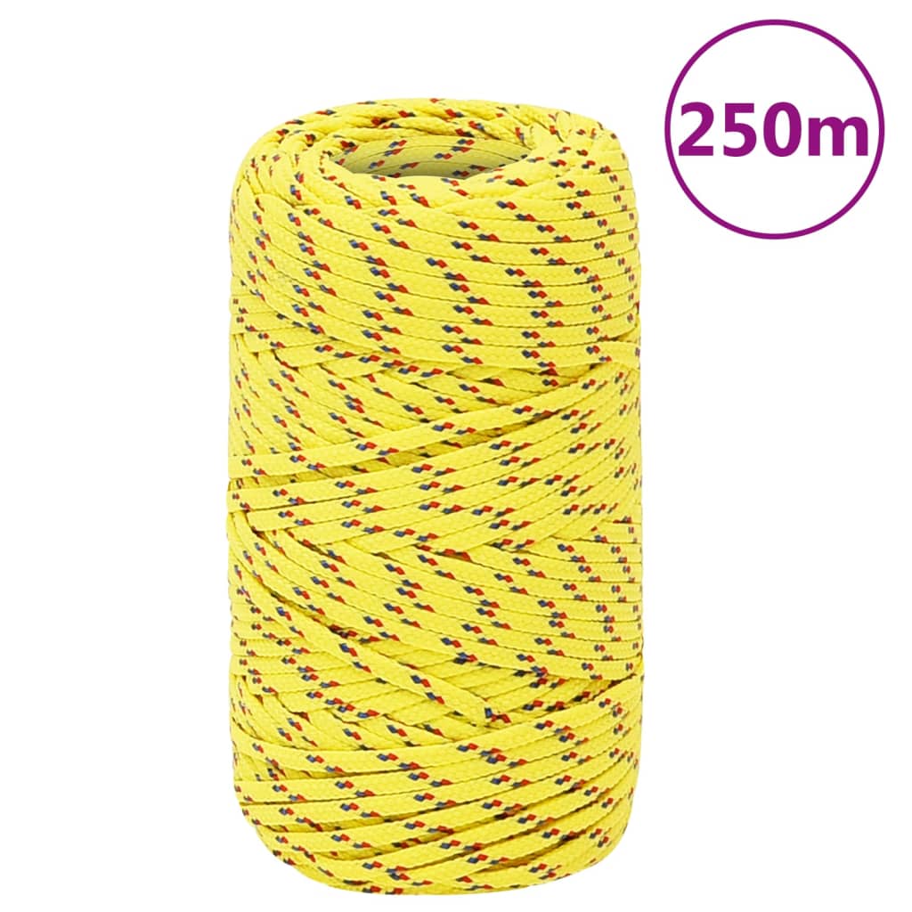 Vidaxl Boat Rope 2 mm 250 m polypropylen gul