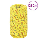 Corde de bateau Vidaxl 2 mm 250 m en jaune en polypropylène