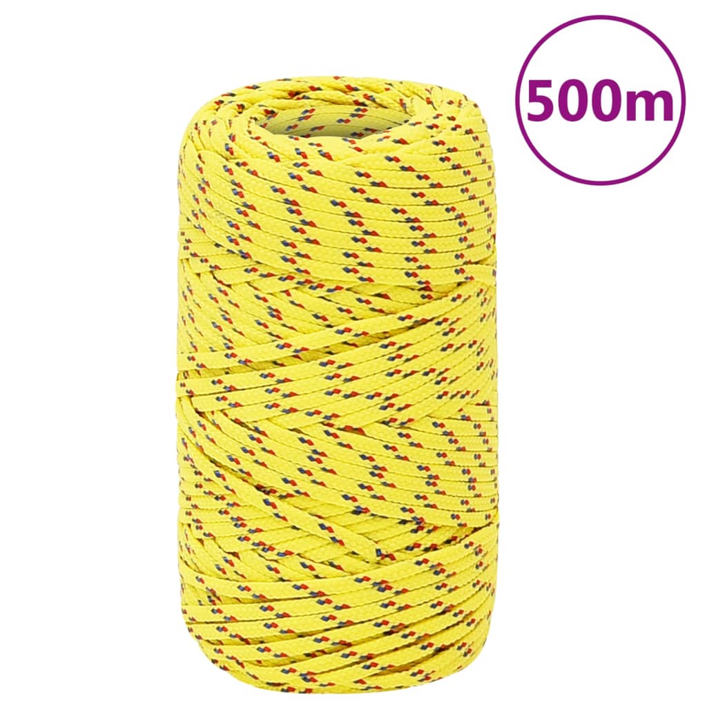 Vidaxl corde de bateau 2 mm 500 m polypropylène jaune