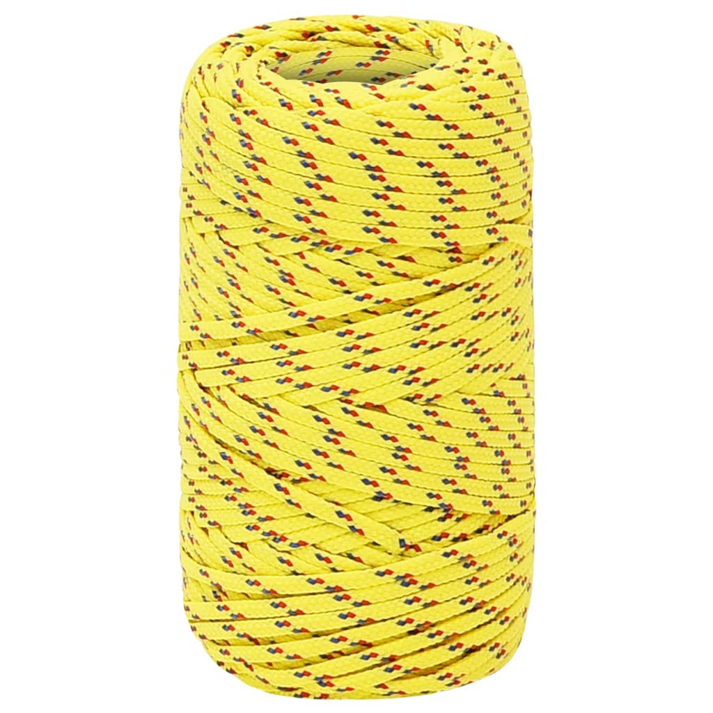 Vidaxl corde de bateau 2 mm 500 m polypropylène jaune
