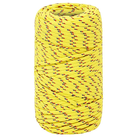 Vidaxl corde de bateau 2 mm 500 m polypropylène jaune