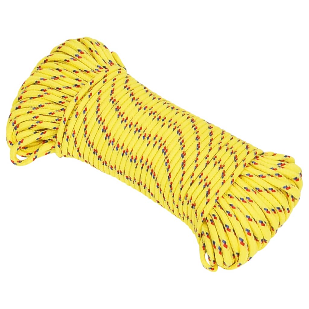 Vidaxl Boot Rope 3 mm 50 m polypropylen gul