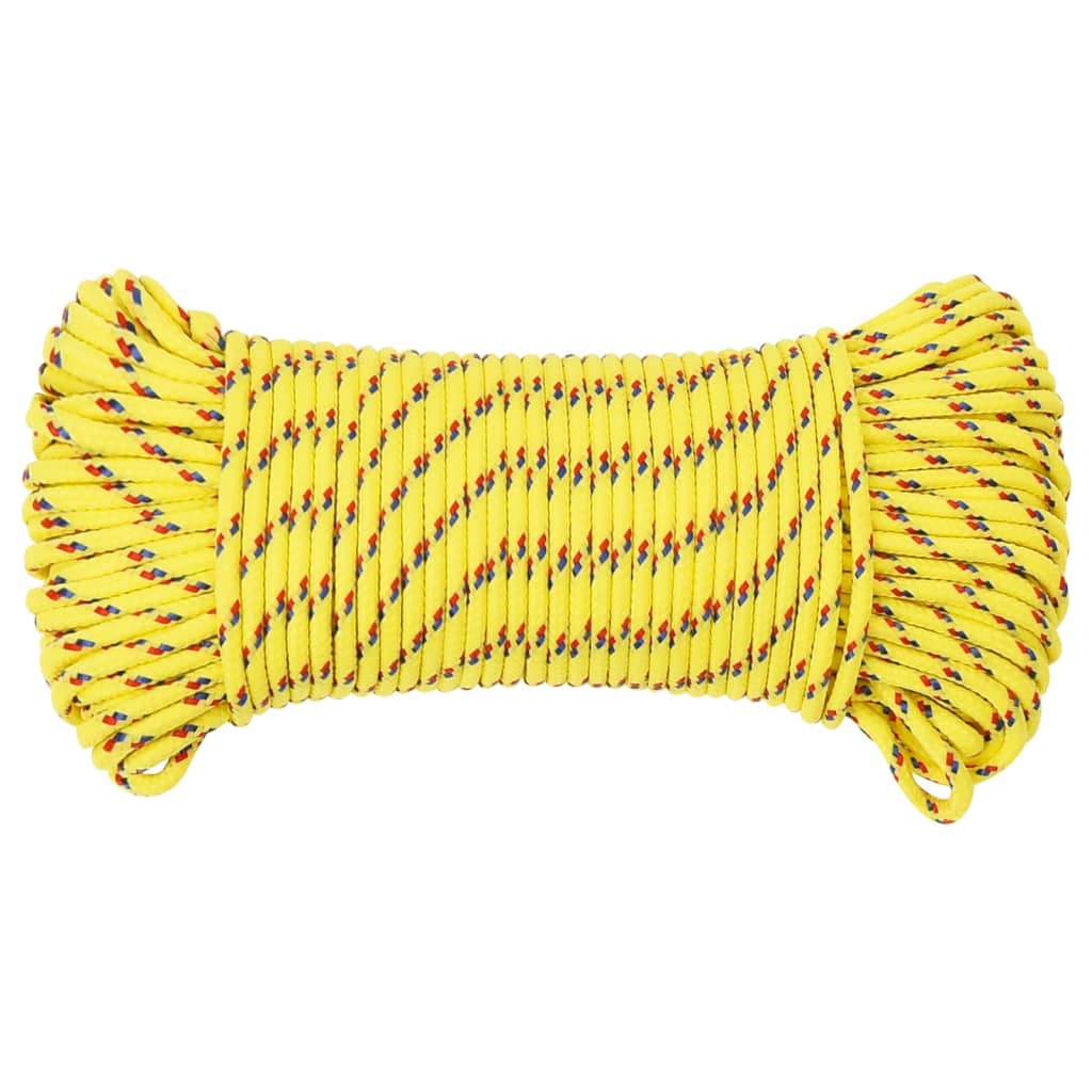 Vidaxl Boot Rope 3 mm 50 m polypropylen gul