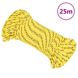 Vidaxl corde de bateau 4 mm 25 m polypropylène jaune