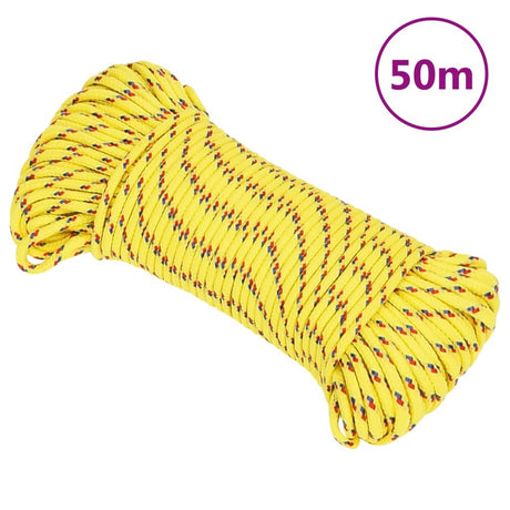 Vidaxl corde de bateau 4 mm 50 m polypropylène jaune