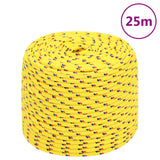 Corde de bateau vidaxl 6 mm 25 m en jaune en polypropylène