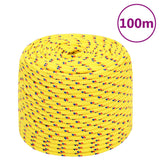Vidaxl corde de bateau 6 mm 100 m polypropylène jaune
