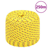 Vidaxxl corde de bateau 6 mm 250 m polypropylène jaune