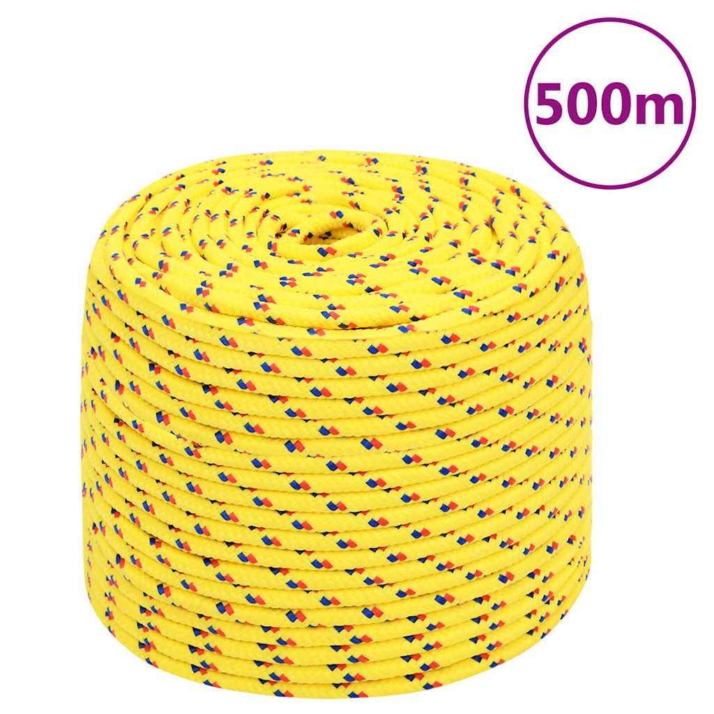 Vidaxl corde de bateau 6 mm 500 m polypropylène jaune