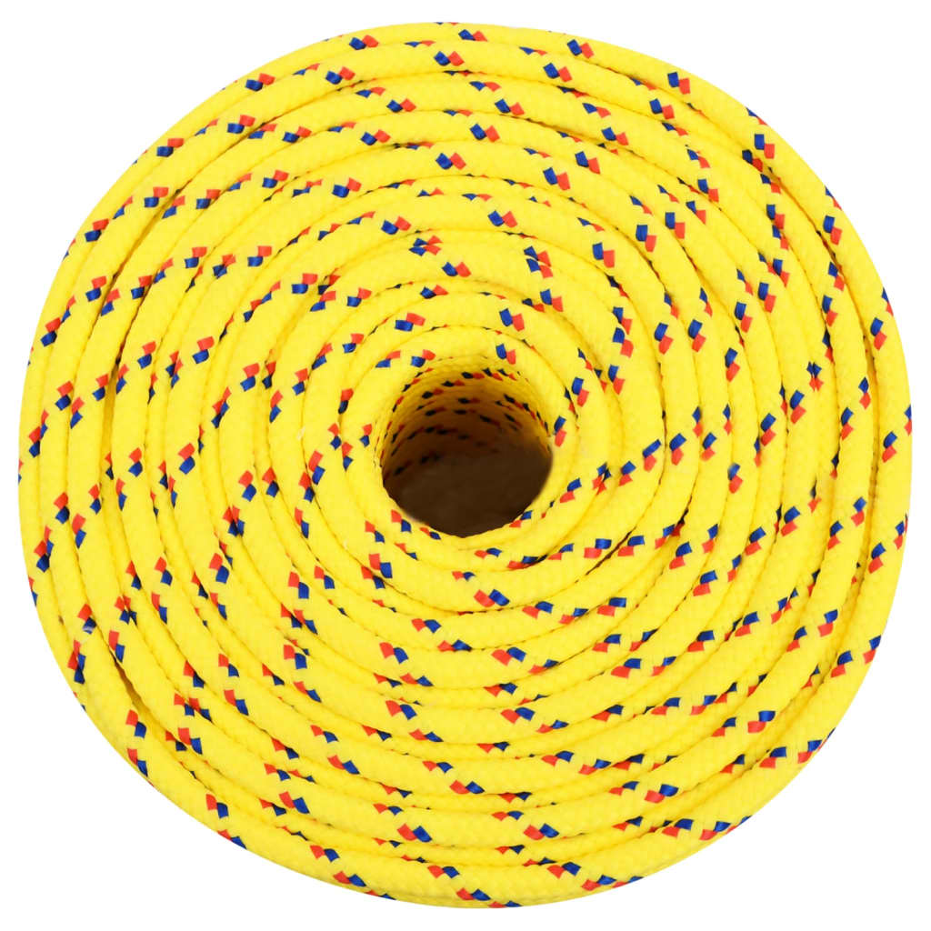 Corde à bateau Vidaxl 8 mm 100 m en jaune en polypropylène