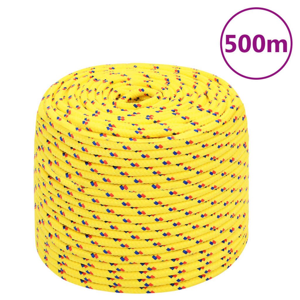 Vidaxl corde de bateau 8 mm 500 m polypropylène jaune