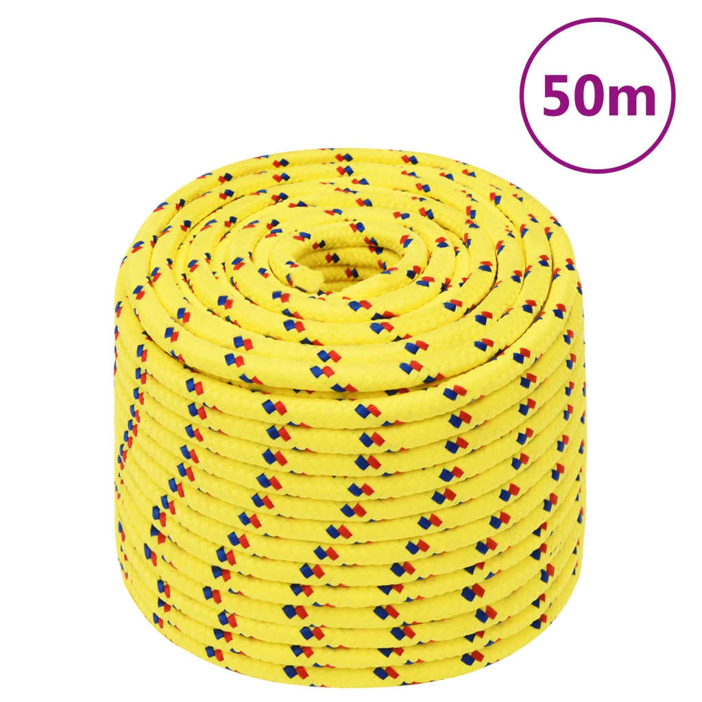 Vidaxl corde de bateau 12 mm 50 m polypropylène jaune