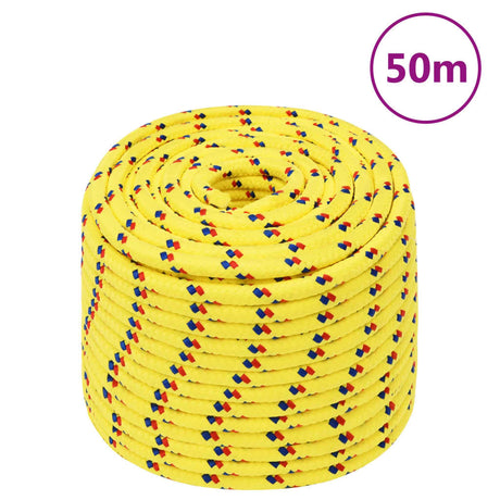 Vidaxl corde de bateau 12 mm 50 m polypropylène jaune