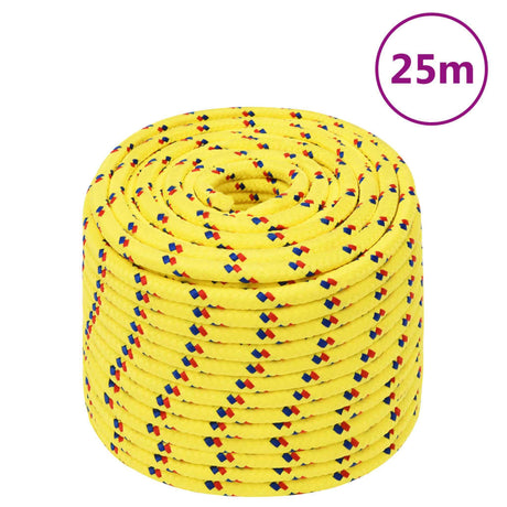 Vidaxxl corde de bateau 14 mm 25 m polypropylène jaune