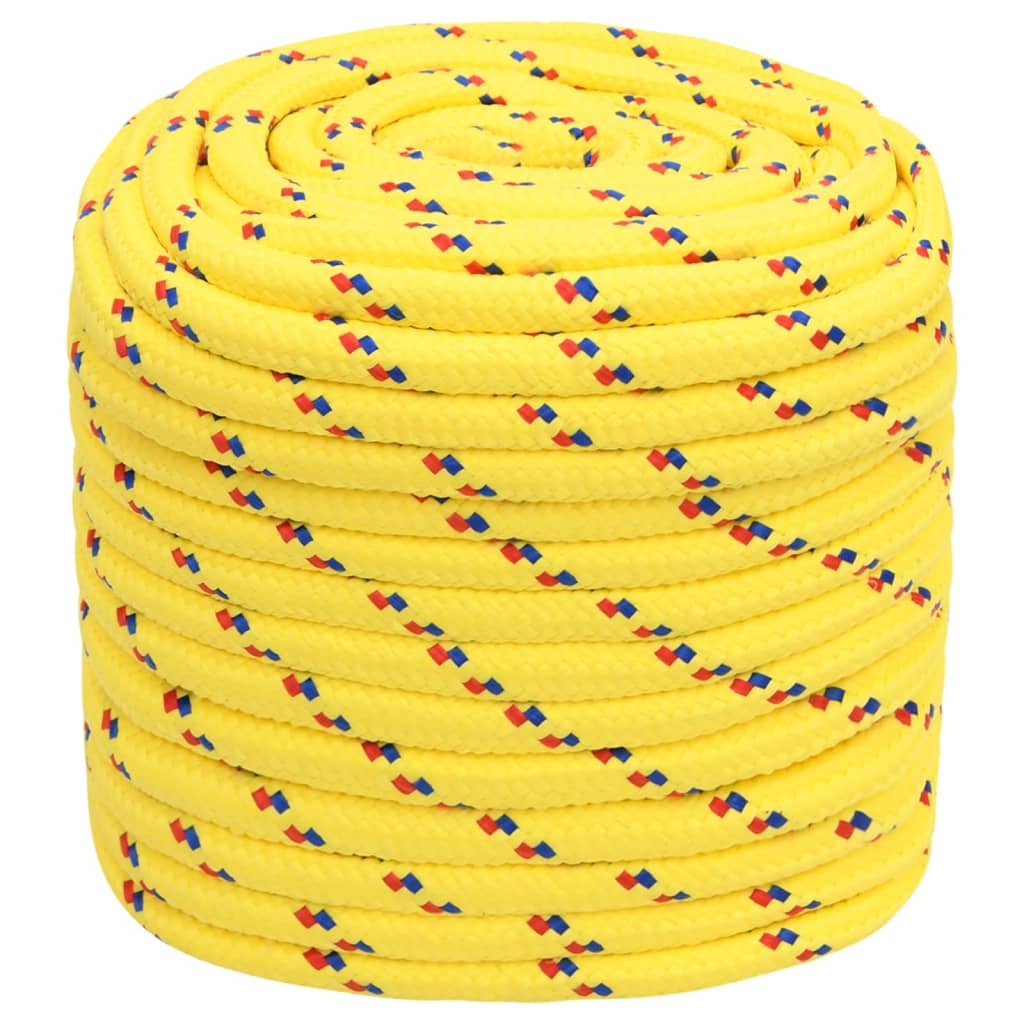 Vidaxxl corde de bateau 16 mm 25 m polypropylène jaune